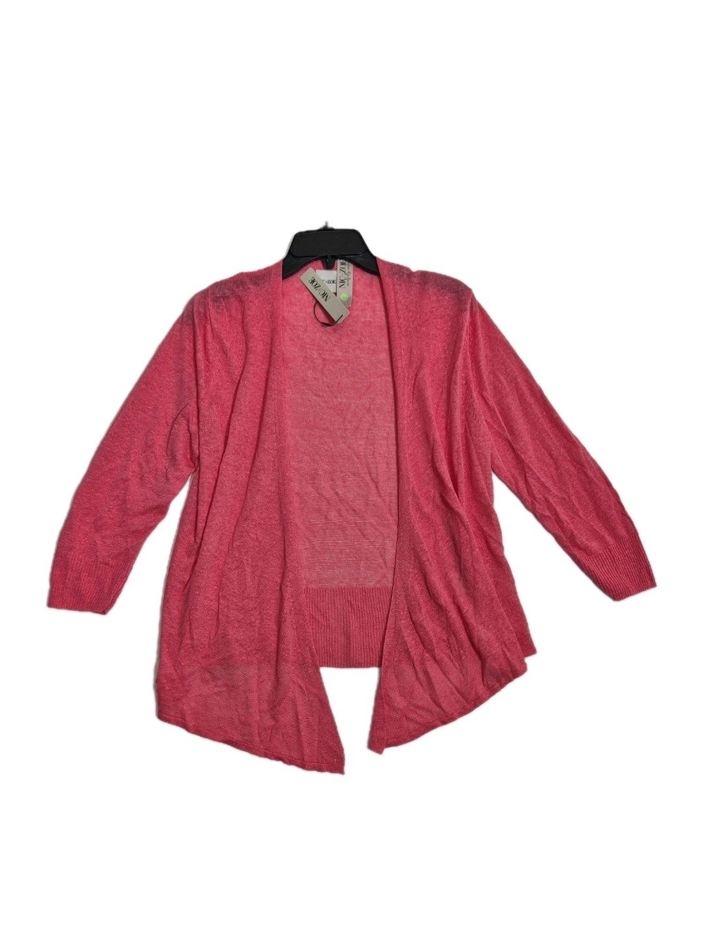 NIC+ZOE Women Cardigan Size L Pink 4 Way Convertible Wrap Tie 3/4 Sleeve NWT 61